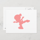 Rosa Ice Skaten Girl Postkarte (Vorne/Hinten)