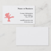 Rosa Ice Skaten Girl Visitenkarte (Vorne/Hinten)