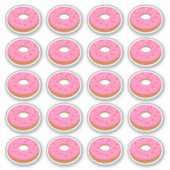 Rosa-Iced Donut Graphic Cutout Aufkleber (Vorderseite)