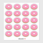 Rosa-Iced Donut Graphic Cutout Aufkleber (Blatt)