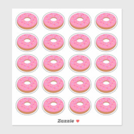 Rosa-Iced Donut Graphic Cutout Aufkleber