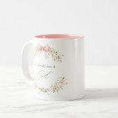 Rosa Ich bin buchstäblich nur ein Mädchen virale T Zweifarbige Tasse (Vorderseite Links)