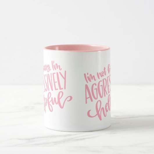 Rosa Ich bin nicht Bossy Funny Tasse (Zentrum)