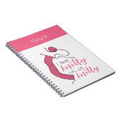 Rosa Ich fühle mich knitty, so knett Notizblock (Rechte Seite)