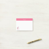 Rosa Ich fühle mich knitty, so knett Post-it Klebezettel (Auf Schreibtisch)