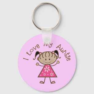 Rosa Ich Liebe mein Tante Geschenk Schlüsselanhänger