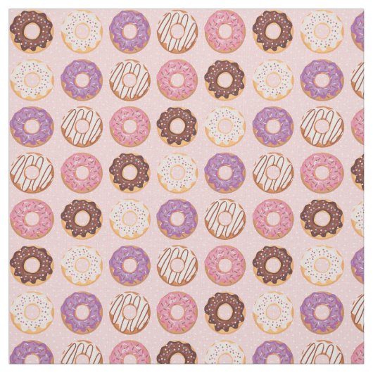 Rosa Icierte Donuts mit Sprinklen-Muster-Party Stoff (Muster)