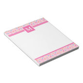 Rosa Icing und mehrfarbiges Donut Sprinkles Monogr Notizblock (angewinkelt)