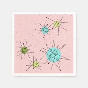 Rosa Iconic AtomSternexplosion-Papierservietten Serviette