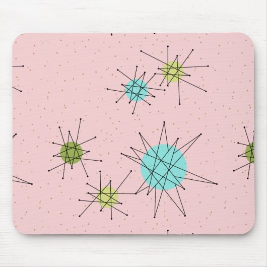 Rosa Iconic AtomSternexplosionen Mousepad (Vorne)