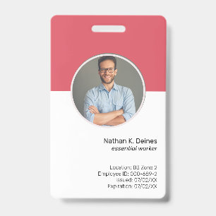 rosa ID   Mitarbeiter Foto ID Company Security Ausweis