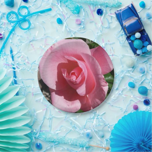 Rosa III Garten Blumen Pappteller (Party)