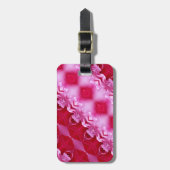 Rosa Ikat 2 Gepäckanhänger (Vorderseite vertikal)