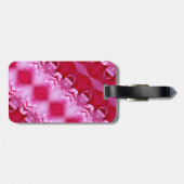 Rosa Ikat 2 Gepäckanhänger (Rückseite horizontal)