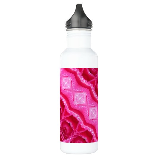 Rosa Ikat 3 Edelstahlflasche (Links)