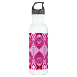 Rosa Ikat 5 Edelstahlflasche