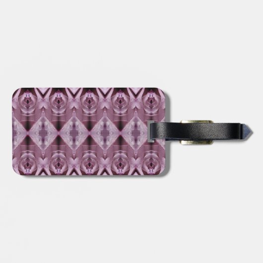 Rosa Ikat 5 Fog Gepäckanhänger (Rückseite horizontal)