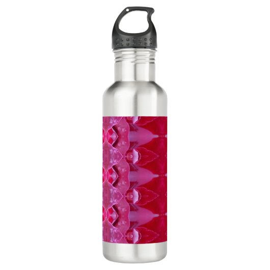 Rosa Ikat 6 Edelstahlflasche (Vorderseite)