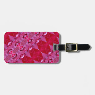 Rosa Ikat 6 Gepäckanhänger
