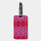 Rosa Ikat 6 Gepäckanhänger (Rückseite vertikal)