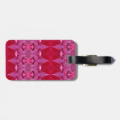 Rosa Ikat 6 Gepäckanhänger (Rückseite horizontal)