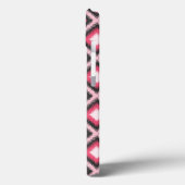 Rosa Ikat Monogram Case-Mate iPhone Hülle (Rückseite / Links)