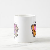 Rosa Illustration Niedliche Liebe Valentinstag Tas Kaffeetasse (Mittel)