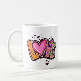 Rosa Illustration Niedliche Liebe Valentinstag Tas Kaffeetasse