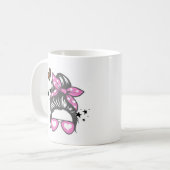Rosa Illustration Niedliche Liebe Valentinstag Tas Kaffeetasse (Vorderseite Links)