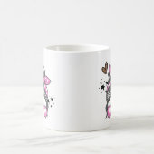 Rosa Illustration Niedliche Liebe Valentinstag Tas Kaffeetasse (Mittel)