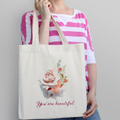 Rosa-Illustratorin Tote-Beutel Tragetasche