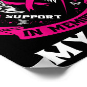 Rosa im Gedächtnis meiner Mama Brustkrebs Bewussts Poster (Ecke)