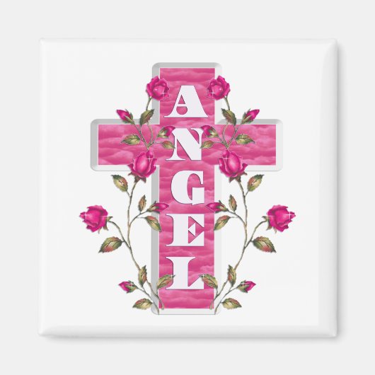 Rosa im Gedächtnisgelmagnet Magnet (Vorne)