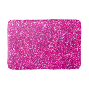 Rosa Imitat-Glitzer-Schein-Muster Girly Badematte