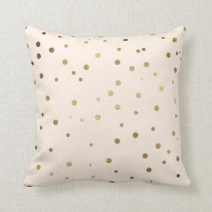 Rosa Imitat Gold Niedlich Confetti Polka Dosen Kissen