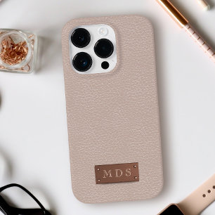 Rosa Imitat Leder Rose Gold 3D Monogramm Case-Mate iPhone Hülle