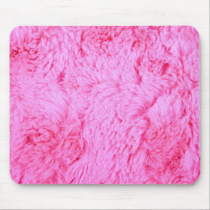 Rosa Imitat-Pelz Mousepad