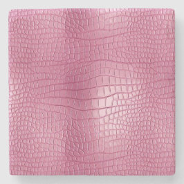 Rosa Imitate Alligator Animal Print Steinuntersetzer