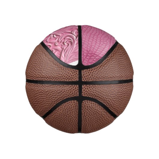 Rosa Imitate Alligator Tier Mini Basketball (Rechts)