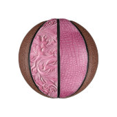 Rosa Imitate Alligator Tier Mini Basketball (Vertikal)