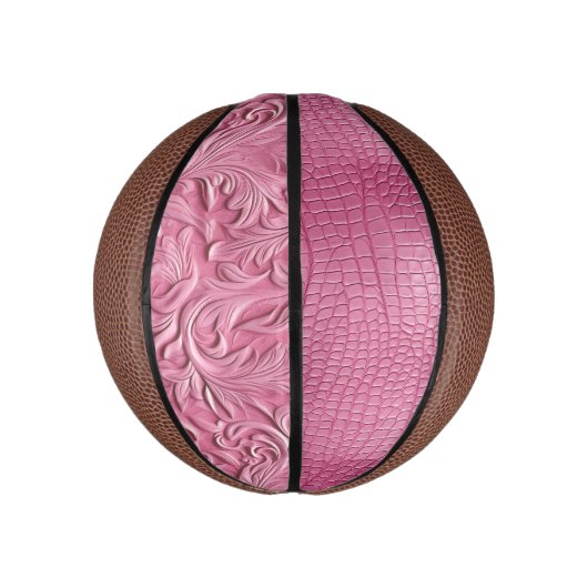 Rosa Imitate Alligator Tier Mini Basketball (Vertikal)