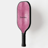 Rosa Imitate Alligator Tier Pickleball Schläger (Links)