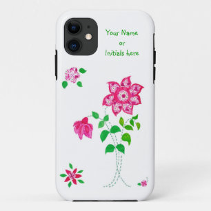 Rosa Imitate Applision Blume Design auf Weiß Case-Mate iPhone Hülle