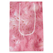 Rosa Imitate Fur Mittlere Geschenktüte (Rückseite)