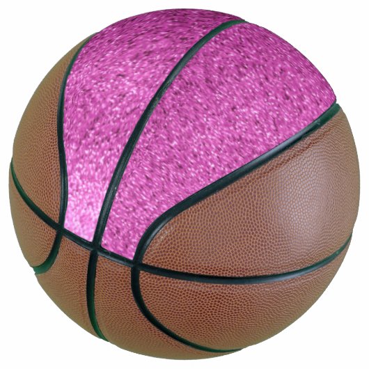 Rosa Imitate Glitzer Basketball (angewinkelt)