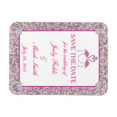 Rosa Imitate Glitzer Flamingo Speichern Sie das Da Magnet (Horizontal)