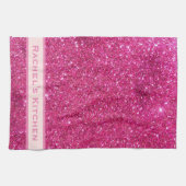 Rosa Imitate Glitzer Girly Chic Küchenhandtücher H Geschirrtuch (Horizontal)
