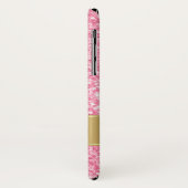 Rosa Imitate Glitzer & Goldrand Case-Mate iPhone Hülle (Hinten/Links)