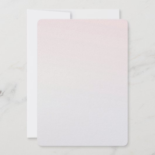 Rosa Imitate Glitzer Sparkle Ombre Einladung (Rückseite)