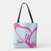 Rosa Imitate Glitzern Butterfly Tasche (Rückseite)